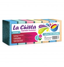 Губки для посуды La Chista Эконом 90х60х35 мм, 5+2шт *24, 4627087920074