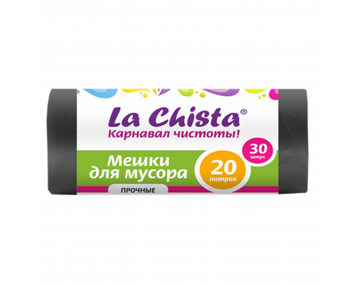 Мешки для мусора Прочные La Chista 20л./30шт. Черные/7 мкм, *50 - 4627087920135