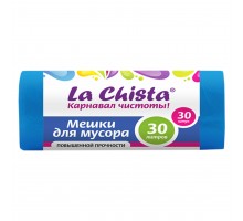 Мешки для мусора Повышенной прочности La Chista 30л./30шт. Синие/10 мкм, *35 - 4627087920173