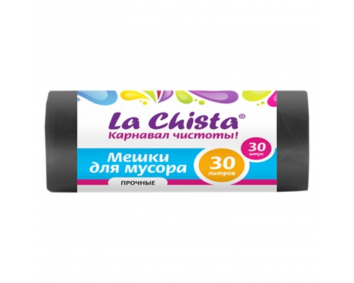 Мешки для мусора Прочные La Chista 30л./30шт. Черные/7 мкм, *50 - 4627087920142