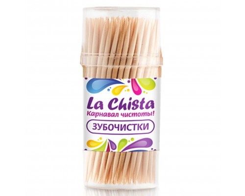 Зубочистки La Chista 190 шт, спайка из 10шт *100, 4627087921859